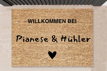 personalisierte Fußmatte mit Namen - Fußmatte für Paare